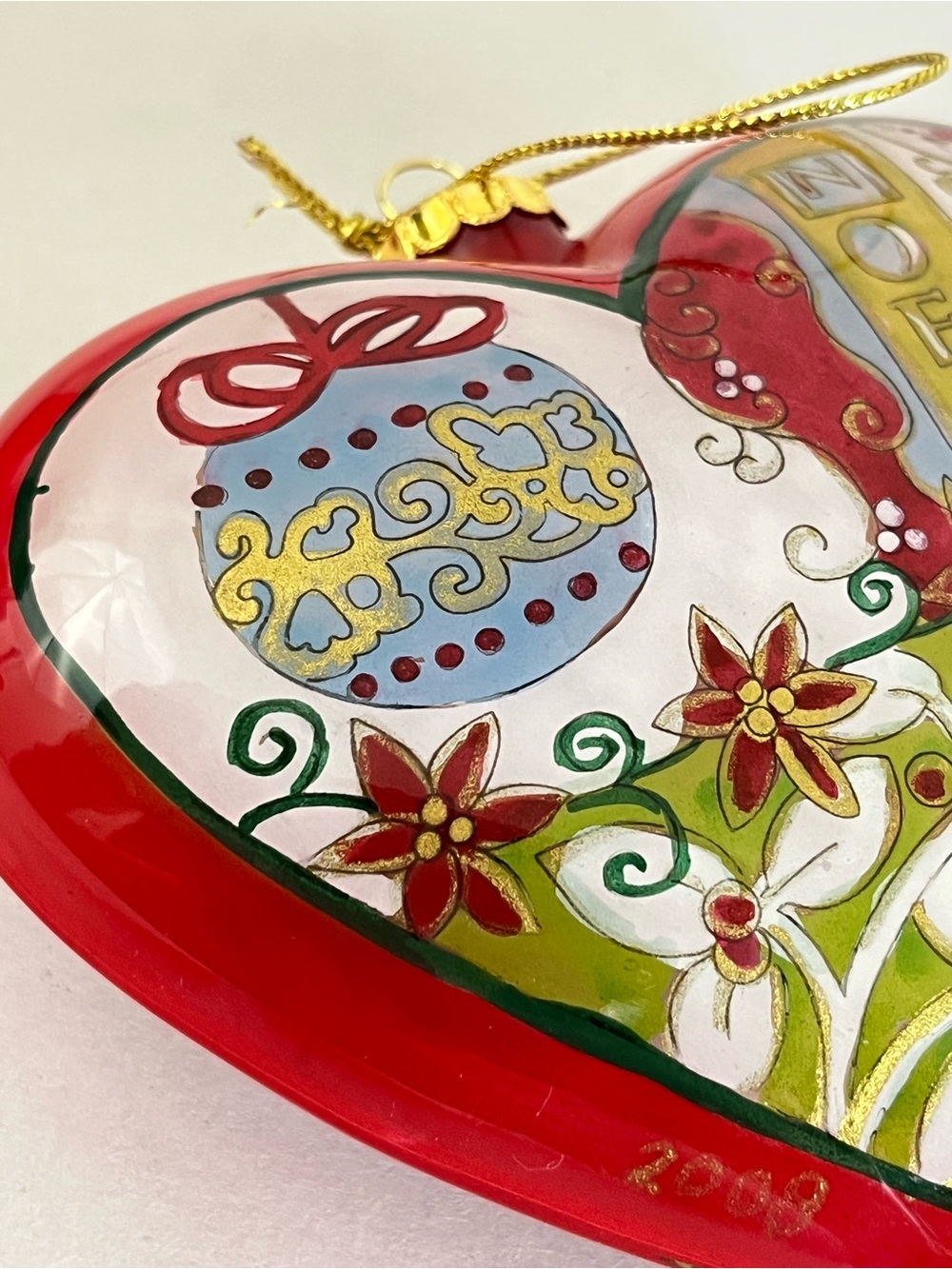 Pier 1 Li Bien Heart-Shaped Joy-Noel Christmas Ornament With Box - 2008 - Picture 4 of 12